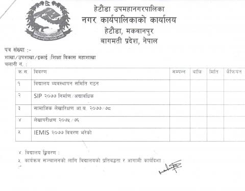 शैक्षिक गुणस्तर सुदृढिकरण कार्यक्रम सम्वन्धमा